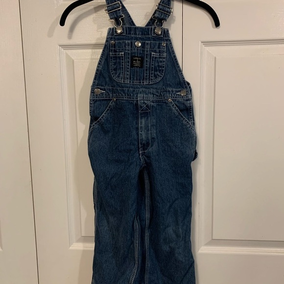 Lakin Mckey toddler dark wash overalls - Picture 2 of 6